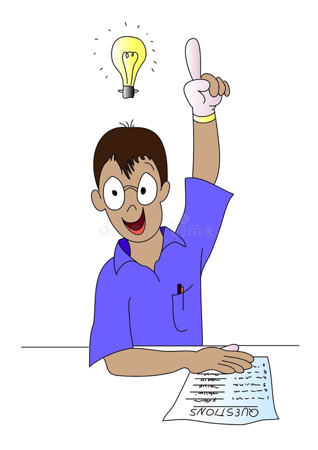 Estudante brilhante ilustração do vetor Estudante brilhante ilustração do vetor