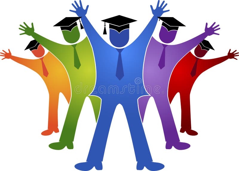 Estudantes da graduação ilustração do vetor Estudantes da graduação ilustração do vetor