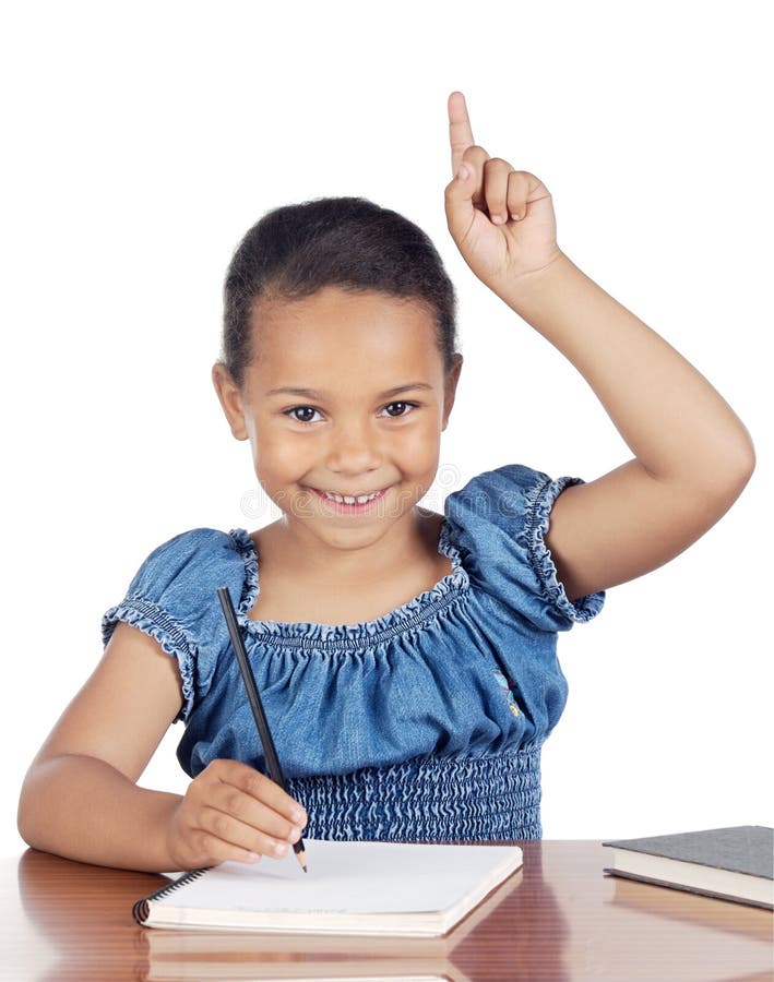 Menina adorável a estudar imagens de stock royalty free