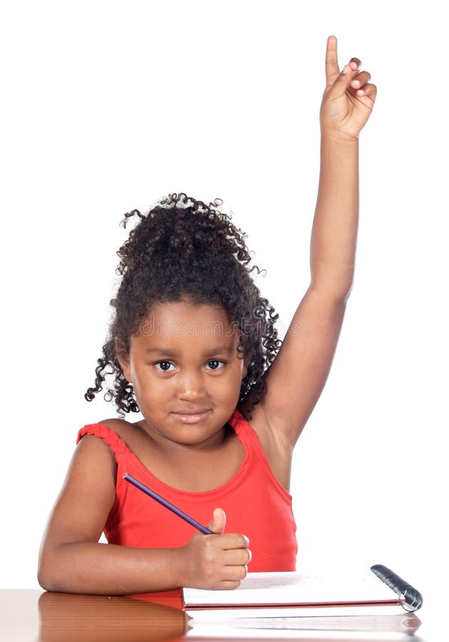 Rapariga adorável a estudar fotografia de stock royalty free