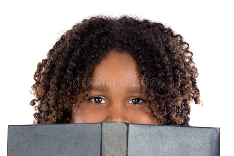 Menina adorável a estudar imagem de stock royalty free