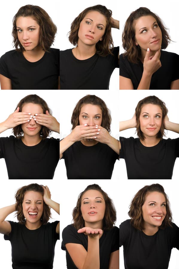 Estudo do caráter - expressões faciais fêmeas