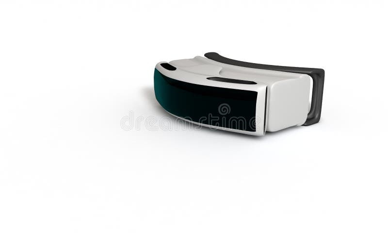 Estudo tridimensional do conceito dos vidros da realidade virtual ilustração stock Estudo tridimensional do conceito dos vidros da realidade virtual ilustração stock