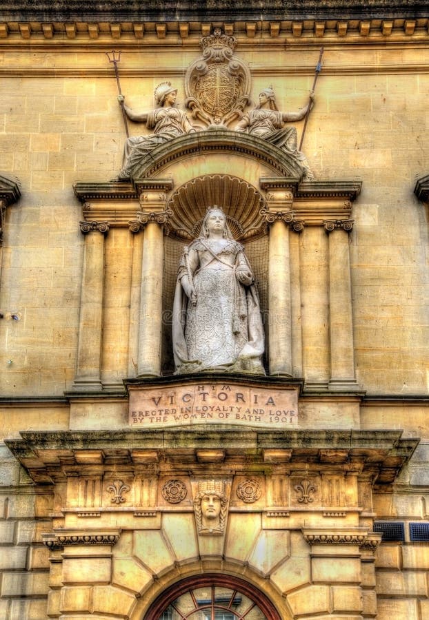 Statue of Queen Victoria in Bath town - England. Statue of Queen Victoria in Bath town - England