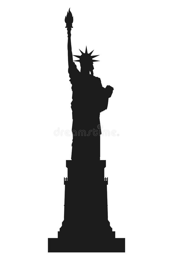 Estátua da silhueta da liberdade