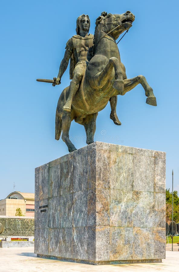 Estátua de Alexander o grande imagem de stock Estátua de Alexander o grande imagem de stock