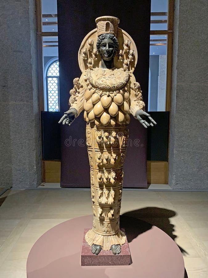 Statue of Artemis of Ephesus, alabaster and bronze, National Archaeological Museum of Naples, Italy. Statue of Artemis of Ephesus, alabaster and bronze, National Archaeological Museum of Naples, Italy