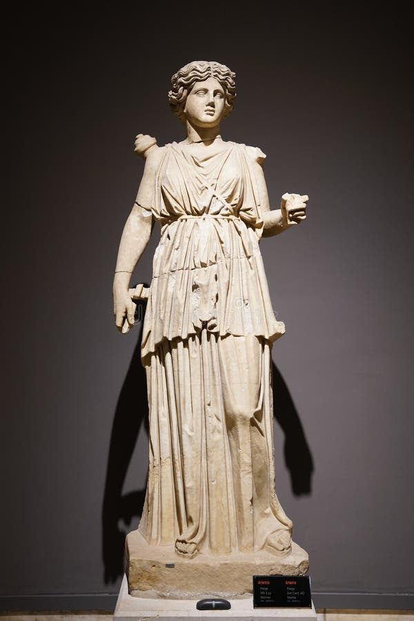 Artemis Statue in Antalya Archeological Museum, Antalya City, Turkiye. Artemis Statue in Antalya Archeological Museum, Antalya City, Turkiye