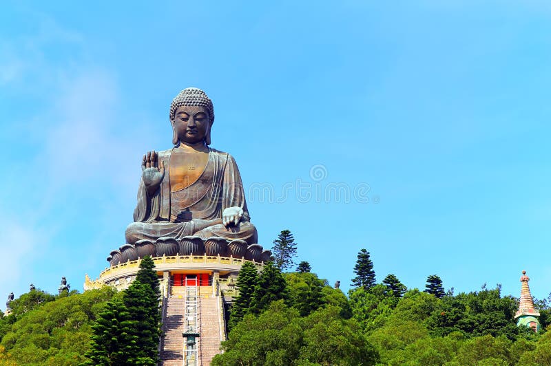 Estátua de buddha bronzeado tian, Hong Kong