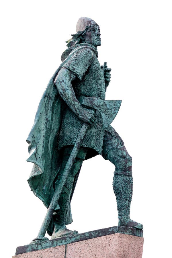 Estátua de Leif Eriksson em Reykjavik, Islândia fotografia de stock Estátua de Leif Eriksson em Reykjavik, Islândia fotografia de stock