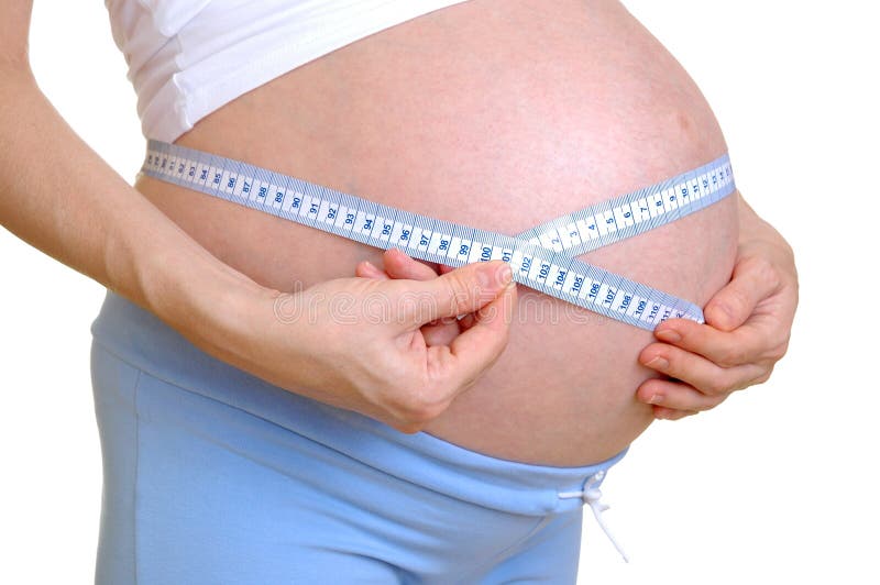 Estómago De La Mujer Embarazada Imagen de archivo Imagen de talla