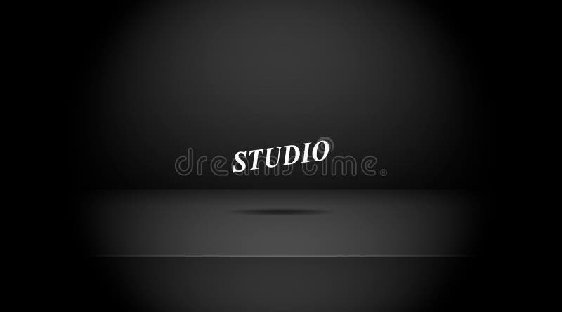 Estúdio preto escurecido vazio da cor ilustração royalty free Estúdio preto escurecido vazio da cor ilustração royalty free