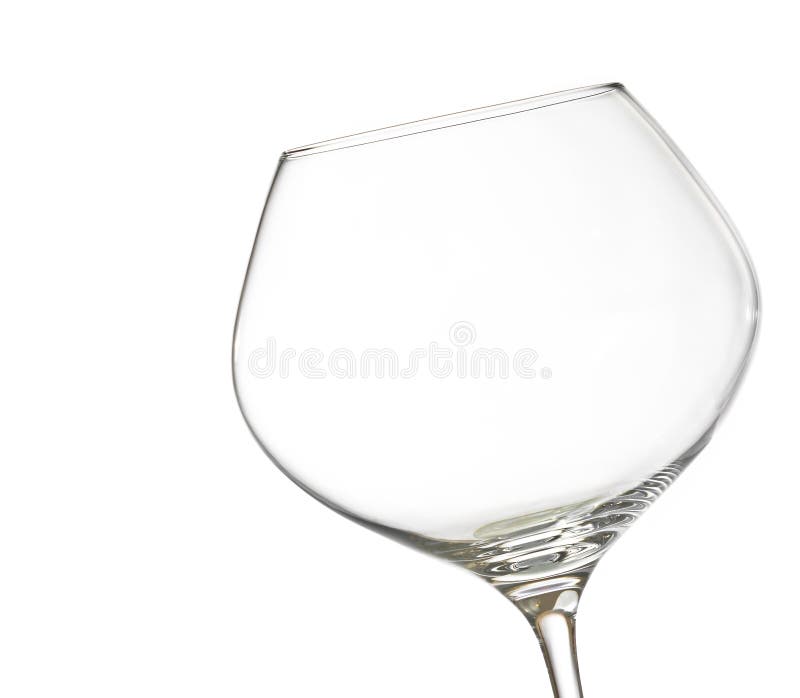 Esvazie o vinho branco em um vidro com espaço para o texto imagens de stock royalty free Esvazie o vinho branco em um vidro com espaço para o texto imagens de stock royalty free