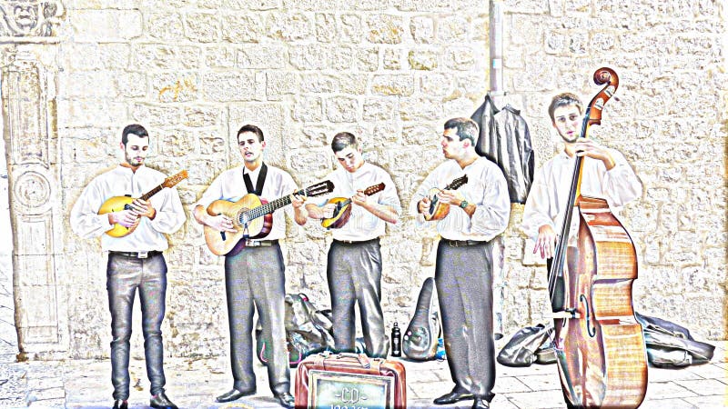 Et la bande a joué dessus images stock Et la bande a joué dessus images stock