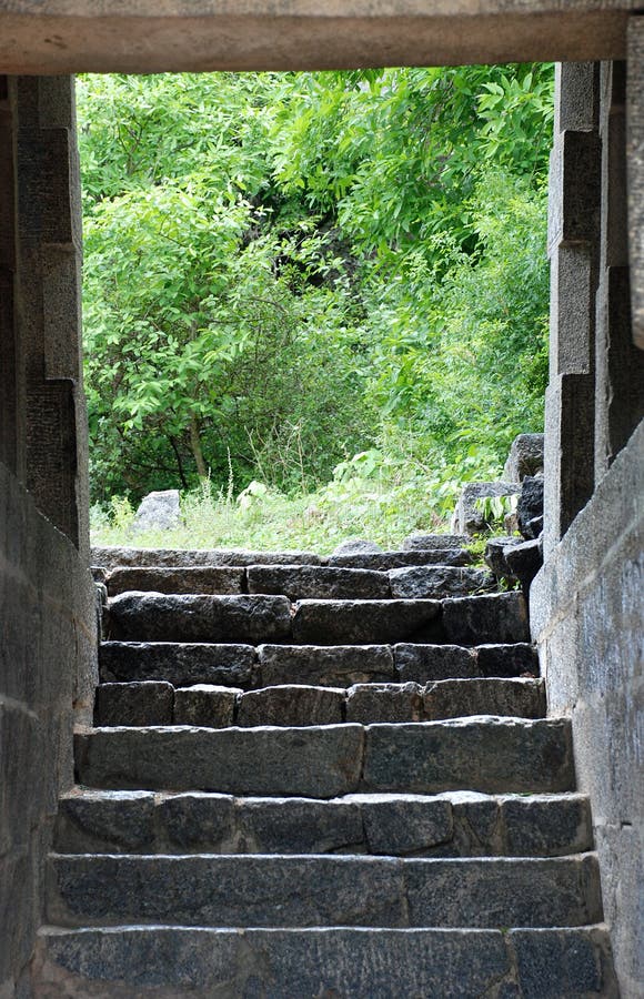 Ancient fort path steps background. Ancient fort path steps background