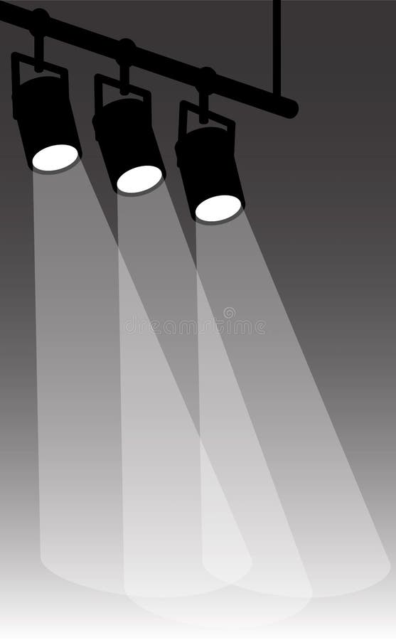 Etappficklampa- och teaterbelysning vektor illustrationer Etappficklampa- och teaterbelysning vektor illustrationer