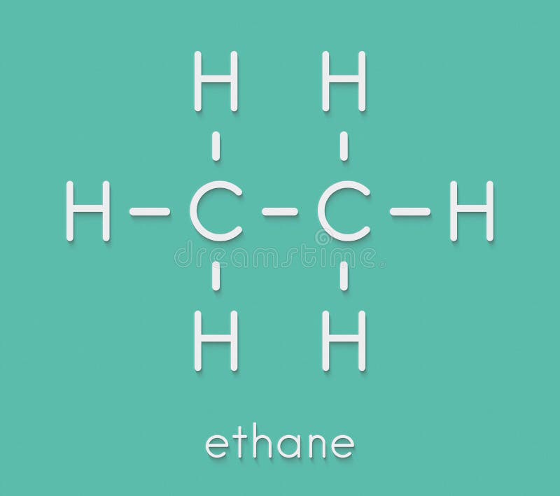 Ethane Natural Gas Component Molecule. Skeletal Formula. Stock Vector ...