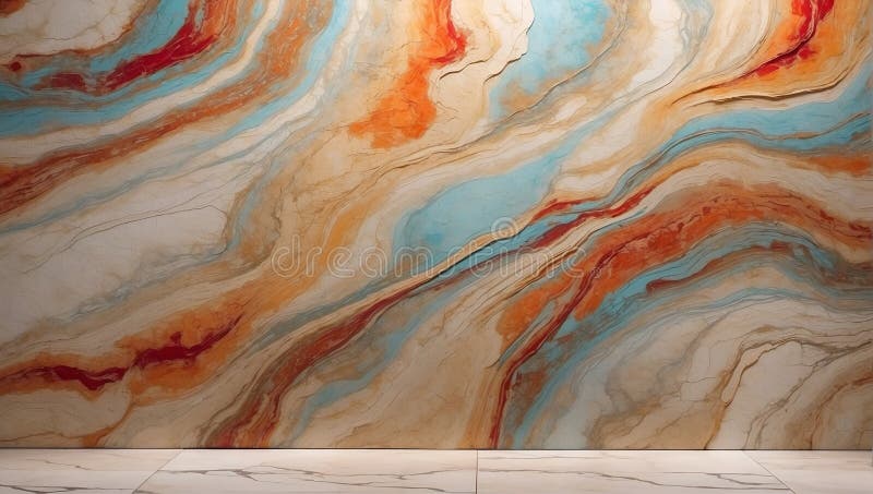Ethereal Elegance: Dynamic Limestone Dreamscape. AI generate stock illustration