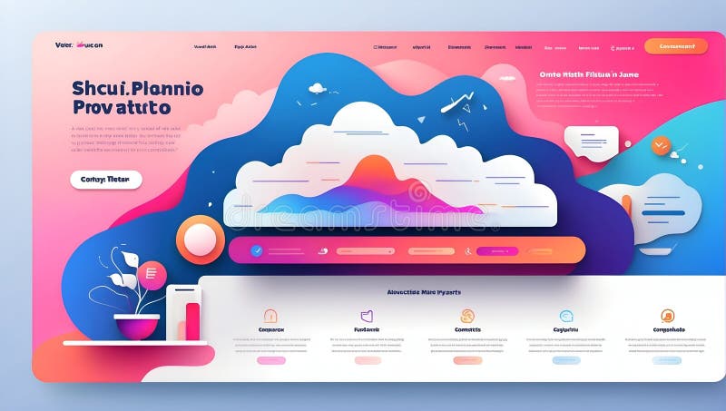 Ethereal Elegance: Seamless UI UX Symphony. AI generate royalty free illustration
