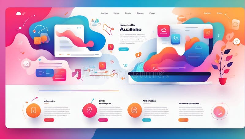 Ethereal Elegance: Seamless UI UX Symphony. AI generate stock illustration