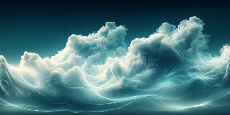 Ethereal, Glowing Cloud Formation, Abstract Background, Cloud Computing, Data Stream, Generated by AI