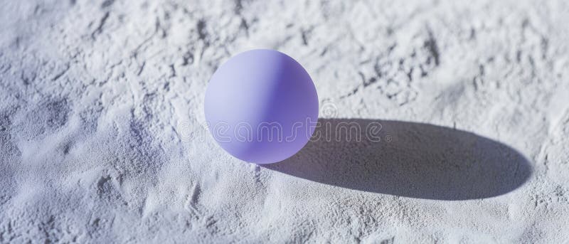 Ethereal Purple Orb Smooth Sphere on Textured White Background Casting a Gentle Shadow Creating a Sense of Tranquility royalty free illustration