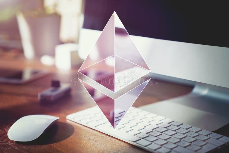 Ethereum encryption concept stock images