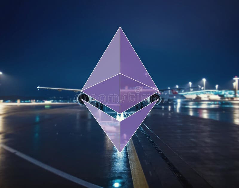 Ethereum ETH security computer encryption concept for online banking and secure payment technology.