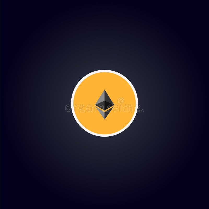 Cripto currency logo coin Etherium stock illustration