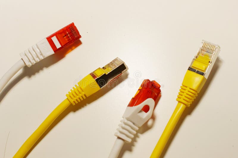Cable and RJ45 Plug Connector. Stock Image Image of