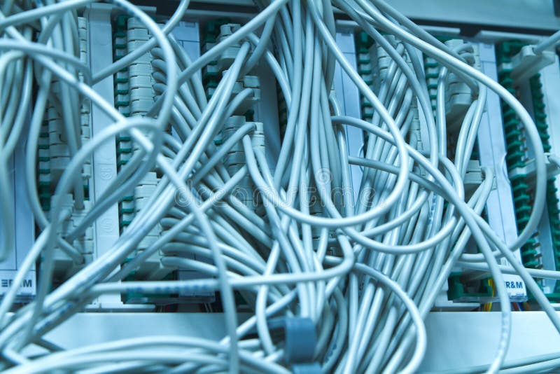 Ethernet cables stock image