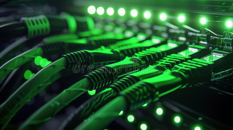 The Ethernet Cables Connection. image royalty free stock images.