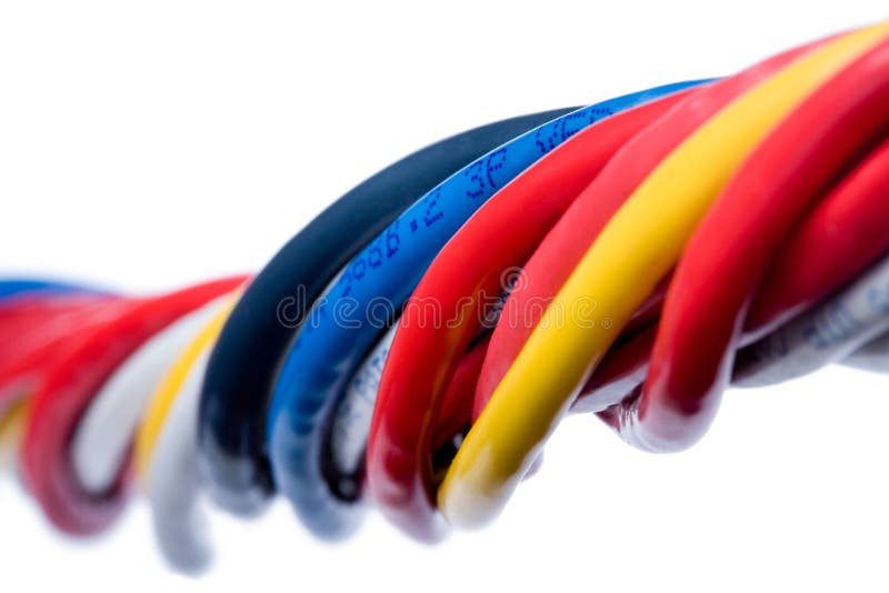 Ethernet cables isolated on white