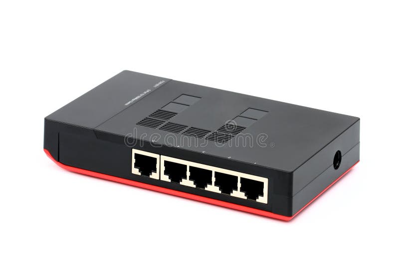 Ethernet switch isolated on the white background royalty free stock image