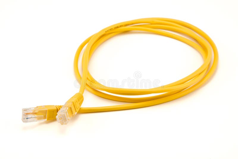 Etherneta kablowy kolor żółty