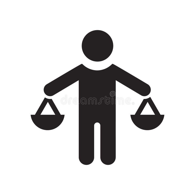 Ethics Balance Icon Flat Vector vector illustration