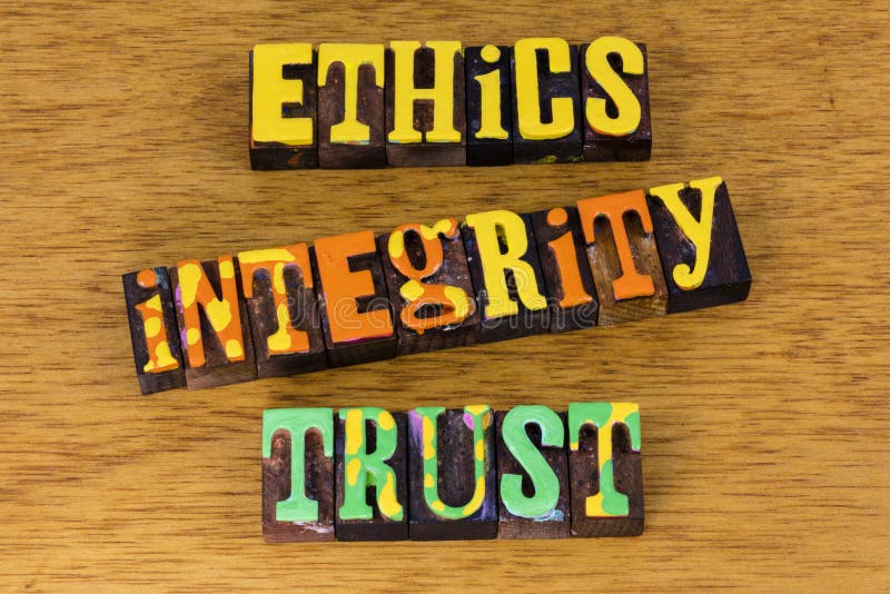 Ethics integrity trust honesty moral value responsibility code conduct