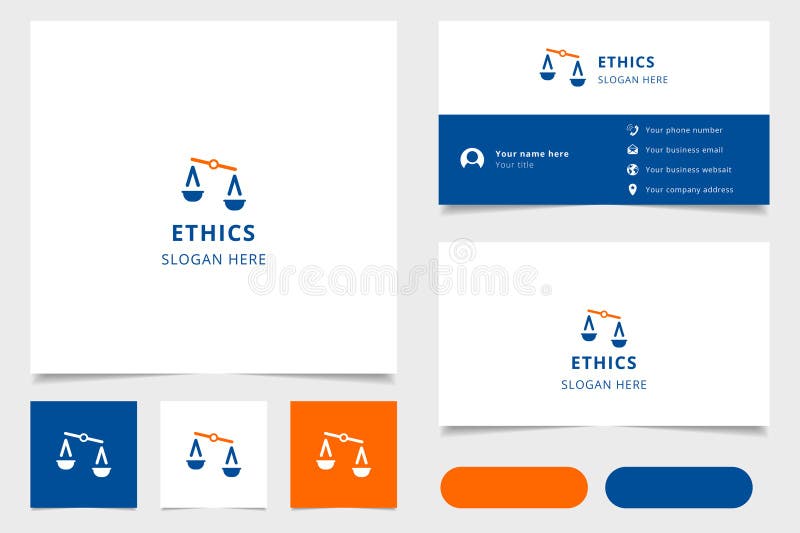 Ethics Logo Design with Editable Slogan. Branding Book and Business ...