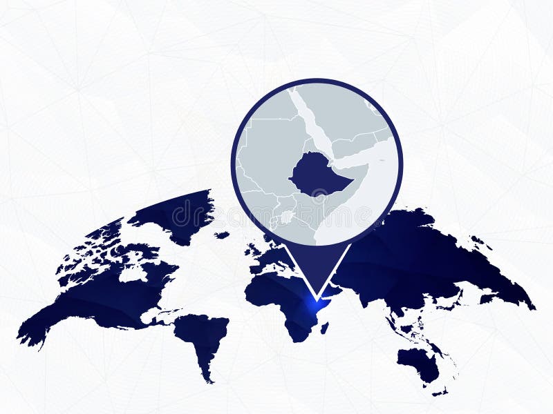 Ethiopia detailed map highlighted on blue rounded World Map royalty free stock photos Ethiopia detailed map highlighted on blue rounded World Map royalty free stock photos