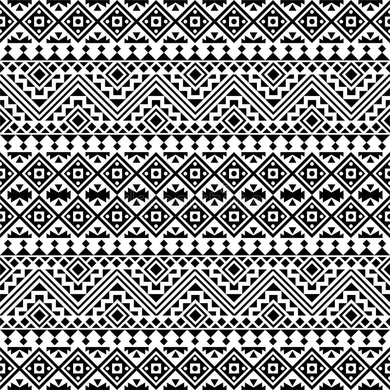 Ethnic Aztec Pattern Illustration Design Texture Background in Black ...