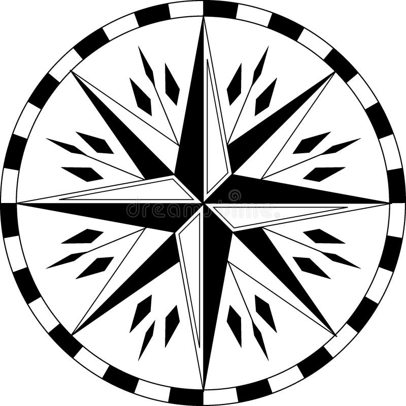 Ethnic compass vector illustration