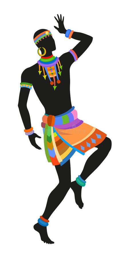 french african dancer clipart