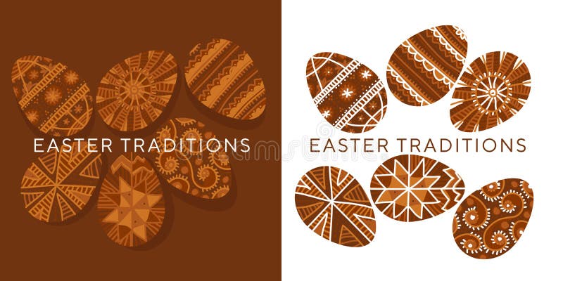 Ethnic Easter egg ornament in natural colors