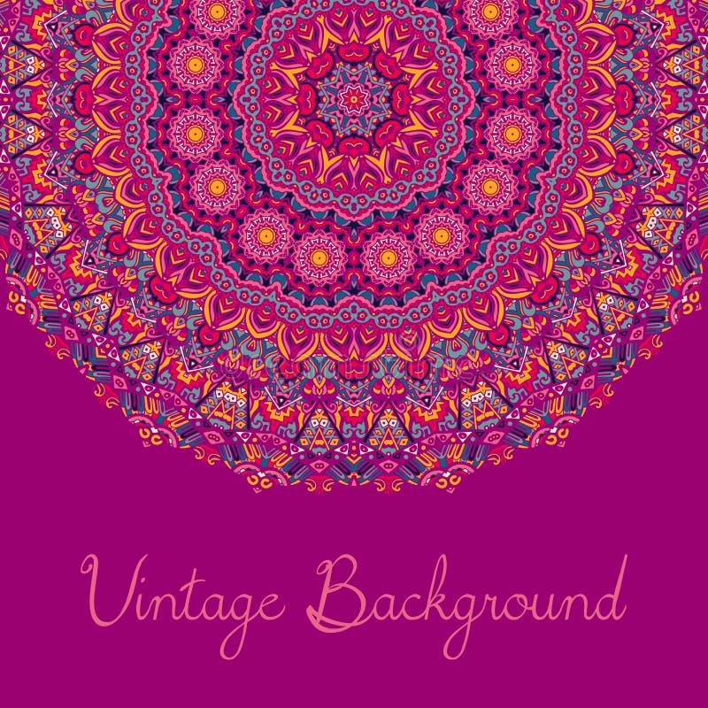 Ethnic festival mandala pattern banner