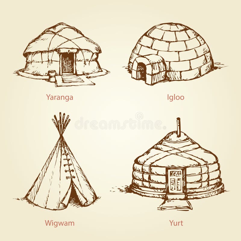 nomadic people clipart drawings