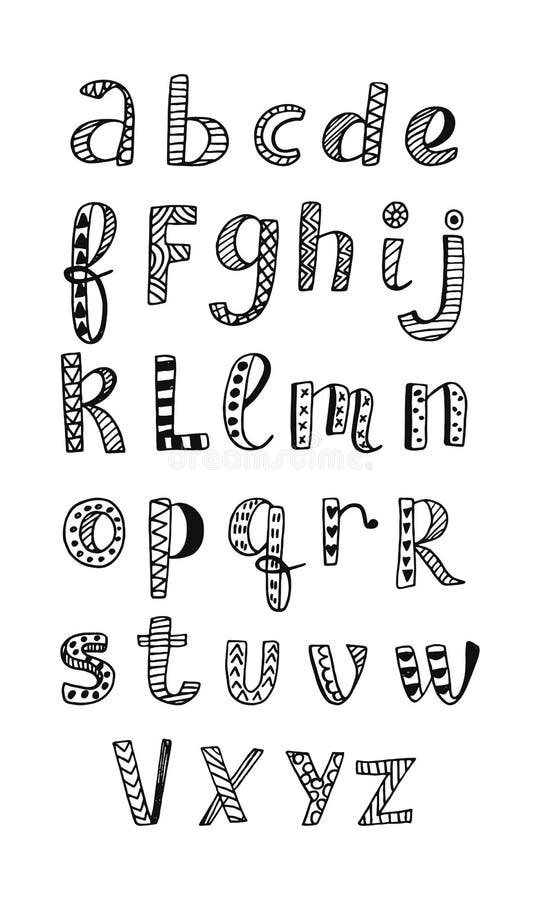 Decorative alphabet typographic poster Royalty Free Vector