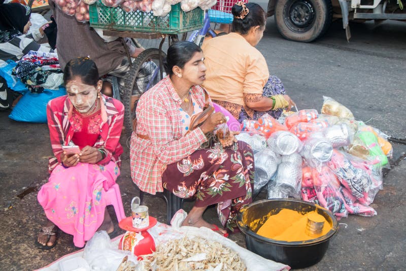 Ethnic Market Vendors on the Morning Market Editorial Stock Photo ...