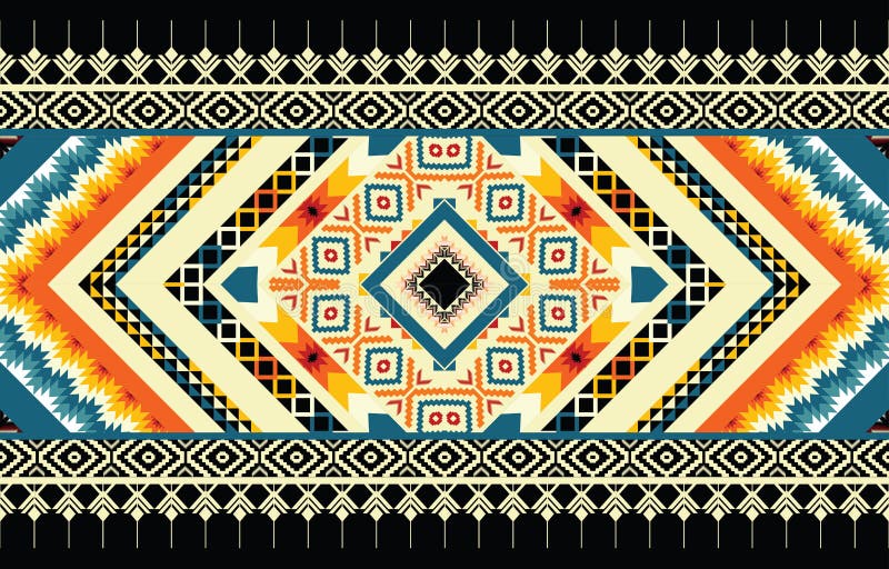 Colorful geometric ethnic pattern Oriental western aztec tribal  traditional seamless pattern fabric tile background carpet wallpaper  clothing sarongwrapping Batik fabricVector pattern 13266334 Vector  Art at Vecteezy
