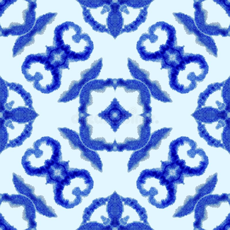 Ethnic seamless pattern. Ethnic boho ornament. Abstract batik tie dyed fabric, Shibori dyeing. Repeating background. Watercolor vector illustration Ethnic seamless pattern. Ethnic boho ornament. Abstract batik tie dyed fabric, Shibori dyeing. Repeating background. Watercolor vector illustration
