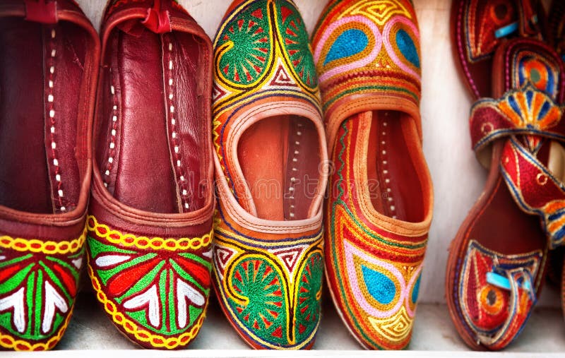 Ethnic shoes stock photo. Image of colorful, bazaar, asia 28007198